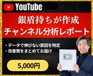 YouTubeチャンネル診断レポートを作成します データで伸びない原因を特定。改善策をお届け イメージ1