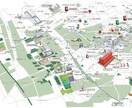 イラストマップ作成します 観光案内、物件案内にも使える地図など各種対応いたします イメージ4