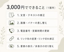 HPの文言・画像を1箇所3,000円で修正します 「ここだけ直したい」に、バックアップ付きで即対応。 イメージ2