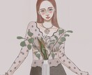商用OK.ガーリーなカラーイラスト描きます アナログチックなレトロでオシャレなカラーイラストです。 イメージ6