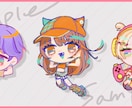 商用利用可！ゆるミニキャライラスト制作します 商用でも使えるゆるミニキャラ制作いたします イメージ2