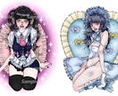 個性派のSNS用イラスト制作します 個性的で少し闇っぽい女の子を描いてます イメージ5