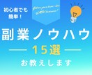 おすすめの副業ノウハウ１５選をお教えします 副業マニアが初心者でも簡単に取り組める副業をご紹介！ イメージ1