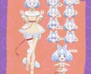 完成品立ち絵販売します かわいい・ポメラニアン・子犬モチーフ・表情差分・ミニキャラ イメージ1