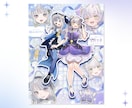2人で一緒に！VTuberペア宣伝画像を制作します お二人の世界観と関係性を引き立てる特別な1枚を⟡ イメージ2
