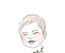 赤ちゃんお子さんの似顔絵描きます データもしくは、ポストカードサイズにて笑い顔お描きします イメージ1