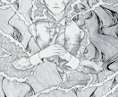 耽美なモノクロイラストを作成します 繊細で美しい一枚絵をお求めの方へ イメージ2