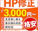 ホームページの修正や文言差し替えをします 表示崩れ・画像差し替えも格安で即対応 イメージ1