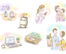 おしゃれなカットイラスト描きます 商用OK！ミニカット、挿絵、説明カット等オーダー作成します イメージ1