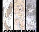 こんな場面が見たい！を叶えるイラスト制作します かわいいキャラから中年キャラまで！性別年齢関係なく描きます！ イメージ1