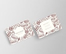 サロン、洋菓子店向け名刺・ショップカード作成します 水彩、ボタニカルデザインが得意です。 イメージ4