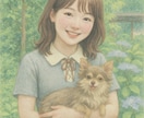 水彩風の優しい似顔絵描きます ふんわり温かい水彩似顔絵を提供いたします♡ イメージ6