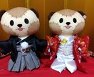 和装結婚式ウェルカムドール衣装作成致します お好きなぬいぐるみの羽織袴、打掛着物を作成致します イメージ3
