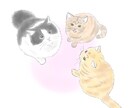 柔らかいテイストのペットイラストをお描きします ふんわり優しいタッチで可愛いイラストに仕上げます イメージ2