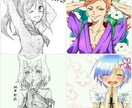 アイコンイラスト描きます モノクロから軽いカラーまで頑張って楽しく描きます♪ イメージ1