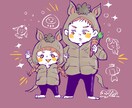 目を惹く♡ディフォルメ似顔絵アイコンを描きます ディフォルメ似顔絵アイコンをお描きします イメージ1