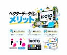 AI生成ロゴ・画像を高品質なAiデータにします AIで作った画像を、 人の手で整えてVector化します。 イメージ3