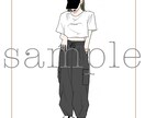 おしゃれなファッションイラストを作成します 商用OK！ポージングやメイクから周りと差をつけよう！ イメージ5