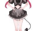 立ち絵イラスト描きます 黒とピンクが似合う小悪魔な女の子 イメージ6
