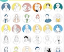 シンプルおしゃれな似顔絵イラストアイコン作成します 【線画の似顔絵】SNSやYouTubeのプロフィールに^^ イメージ7