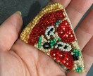 オーダーメイド　ビーズ刺繍ブローチ作成します 世界に一つの作品一つ一つ真心込めて作らせていただいてます。 イメージ6