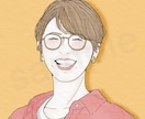 おしゃれ爽やか＊好印象な似顔絵線画アイコン描きます 商用利用OK◎美化&文字入れ無料◎綺麗さ漂う水彩イラスト イメージ10