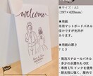 お洒落なイラストの結婚式ウェルカボード作成します A3ポスター印刷代込みのお値段！パネル印刷にも対応◎ イメージ5