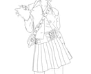 お洒落♡シンプルな線画イラストお描きします ✴︎即日〜4日のスピード納品✴︎修正無制限✴︎ イメージ2
