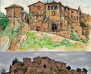 簡易額入り、はがきサイズの建物イラスト描きます あなただけの大切な思い出の建物を水彩画に！原画お送りします。 イメージ9