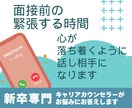 本番面接までの緊張する時間、話し相手になります 緊張して心が落ち着かない人。面接前に少し話してみませんか？ イメージ1