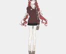 商用利用可｜立ち絵を制作いたします 線画が印象的な立ち絵イラストです。 イメージ3