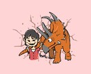 恐竜好きファミリー必見！ゆるかわ似顔絵描きます 世界にひとつだけの恐竜と子どものコラボイラストをお祝いに♪ イメージ5