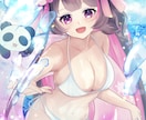 期間限定で夏の可愛い水着イラスト描きます 夏の水着量産イラストお求めの方へ！選べる水着と浮き輪2種！ イメージ3