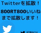 800RT800いいねまで拡散します お手軽にあなたのツイートを800RTいいねまで拡散します！ イメージ1