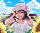 動画サムネイルや1枚絵のイラスト制作します キラキラとした透明感のある塗り、感情の深さを感じさせる イメージ2