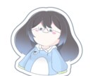 ゆる〜いステッカーシール風イラストを描きます アイコンや素材、グッズにもピッタリなイラストです！ イメージ2