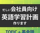 会社員向け！！英語の学習計画を提案します 海外と仕事をする現役会社員が自身の経験を元にサポートします イメージ1