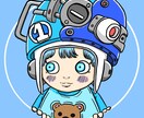 メカチックなSNS用アイコンを作ります メカチックな帽子を被ったキャラクターを作成いたします♪ イメージ1