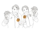 修正無制限！写真からイラスト(線画)を描きます SNSのアイコンやTシャツ製作にご活用ください！ イメージ2