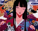 自由に選べる色味！華やかな着物美人を描きます 注目を集める華やかさ！SNSやビジネスを「一味」違う印象に イメージ3