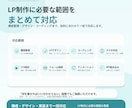 LPをデザインからコーディングまで丁寧に制作します 伝わる構成と導線で、相談・購入につながるLPへ。 イメージ2