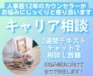 将来や転職が不安。国家資格保有のプロがお話聞きます 現役人事キャリアカウンセラーがテキストチャットで2週間伴走 イメージ1