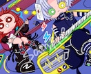 エモかわポップテイストなイラストを制作いたします 動画配信内の1枚絵やグッズ制作等に イメージ3