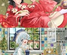イラストのご注文承ります アナログ風の塗り、手描きの味を強調 イメージ4