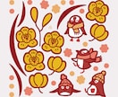 ポップで可愛い動物×○○イラストを描きます 花や食べ物などお好きな小物と組み合わせOK イメージ3