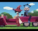 主線なしの絵本風一枚絵を制作します SNSやグッズ、歌ってみたなど、様々な用途に！ イメージ3