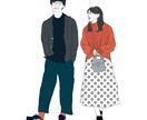 あなたの思い出やお気に入りの画像を元に絵を描きます カップル、ご夫婦、結婚式、親子、等の似顔絵を書きます！ イメージ4