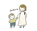 挿絵やアイコンに使えるカラーイラストお届けします シンプルで使いやすいイラストを描きます イメージ2