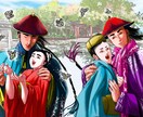 民族衣装//時代劇BL二人組イラスト描きます あなたの推し/妄想のBL漫画二人組イラスト描きます イメージ3