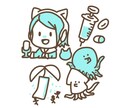 商用可能、2色のシンプルな絵を描きます 商用可能な2色で構成されたシンプルなイラストです イメージ3